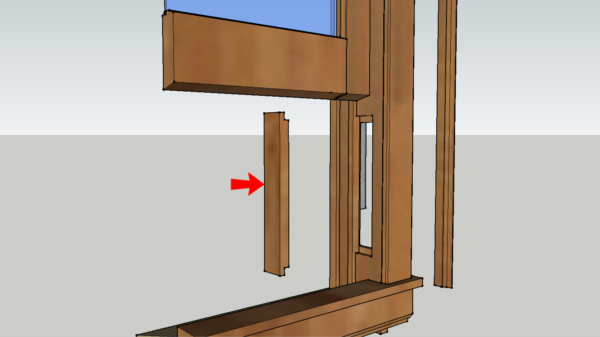 diagram highlighting a window's access panel