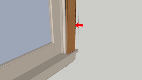 diagram highlighting a window's casing